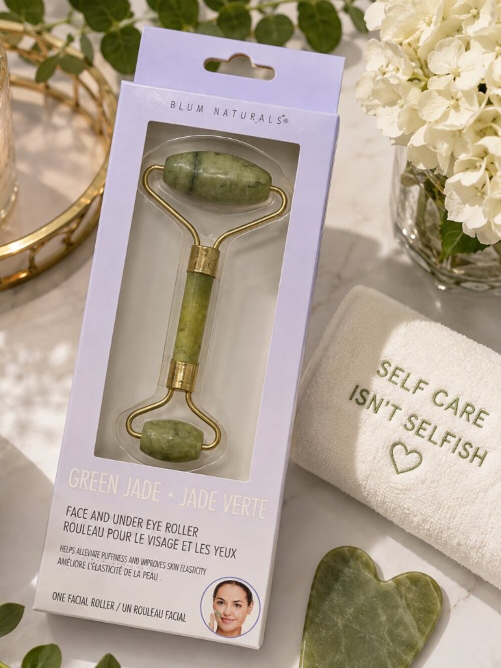 ❤️5 /$25 Blum Naturals Green Jade Face Under Eye Roller Skincare NWT